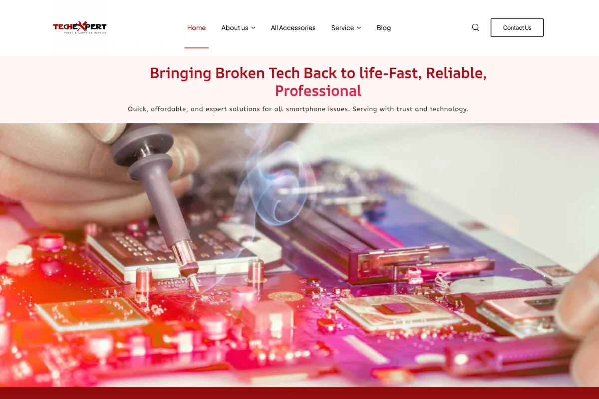 Tech Expert South WordPress Website Development Project